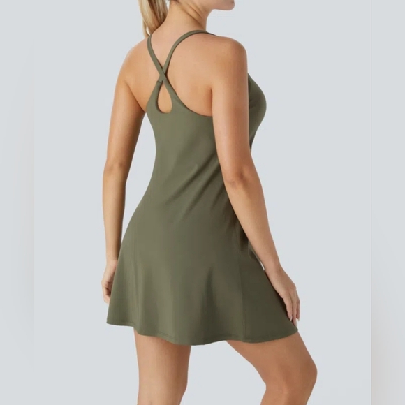 Halara Green Moss 2 in 1 Mini Active Dress - Picture 3 of 7